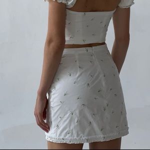 The Bar Lorenzo Skirt Blanc